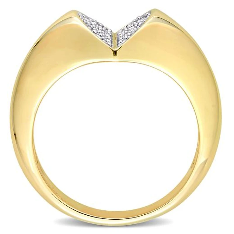 Julianna B 0.14CTW Diamond Heart Fashion Ring in 10K Yellow Gold