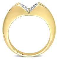Julianna B 0.14CTW Diamond Heart Fashion Ring in 10K Yellow Gold