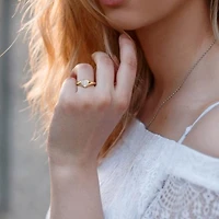 Julianna B 0.14CTW Diamond Heart Fashion Ring in 10K Yellow Gold