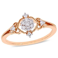 Julianna B 0.17CTW Diamond Cluster Ring in 10K Rose Gold