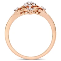 Julianna B 0.17CTW Diamond Cluster Ring in 10K Rose Gold