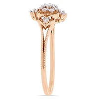 Julianna B 0.17CTW Diamond Cluster Ring in 10K Rose Gold
