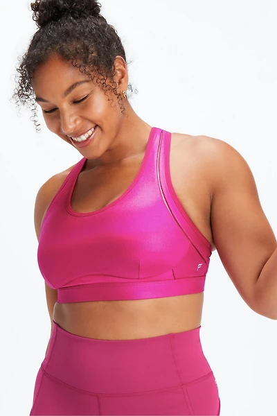 Belle Iridescent Adjustable High Impact Sports Bra