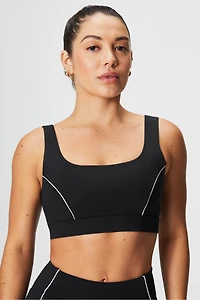 Medium Impact Piped Sports Bra