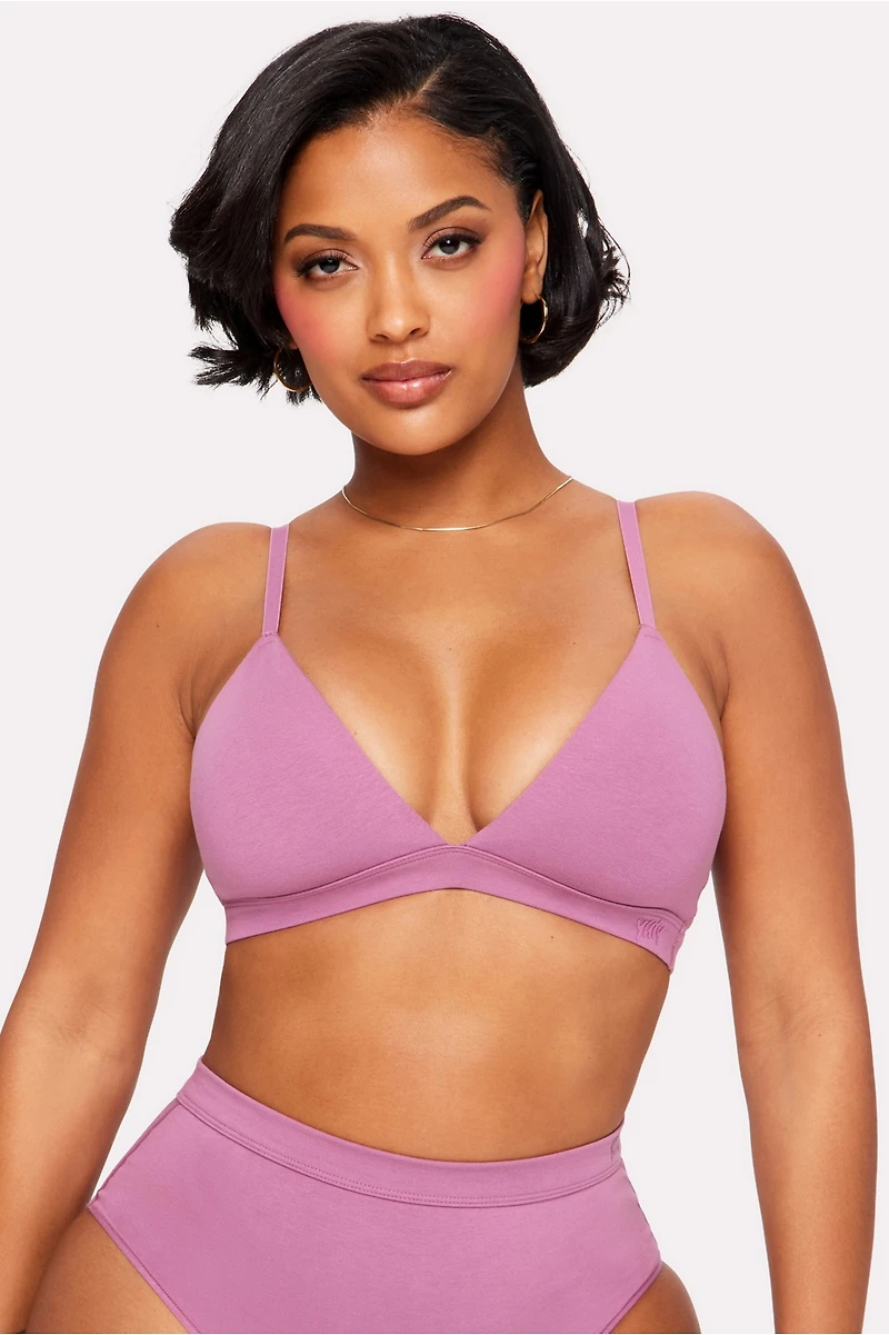 Snug Cotton Triangle Bralette