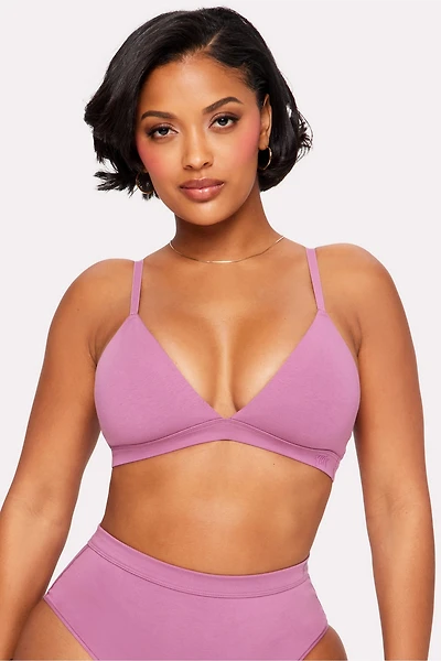 Snug Cotton Triangle Bralette