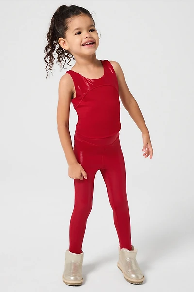 Girls Paneled Shine Legging