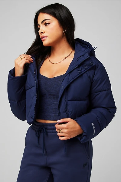 Essential Cropped Hooded Puffer