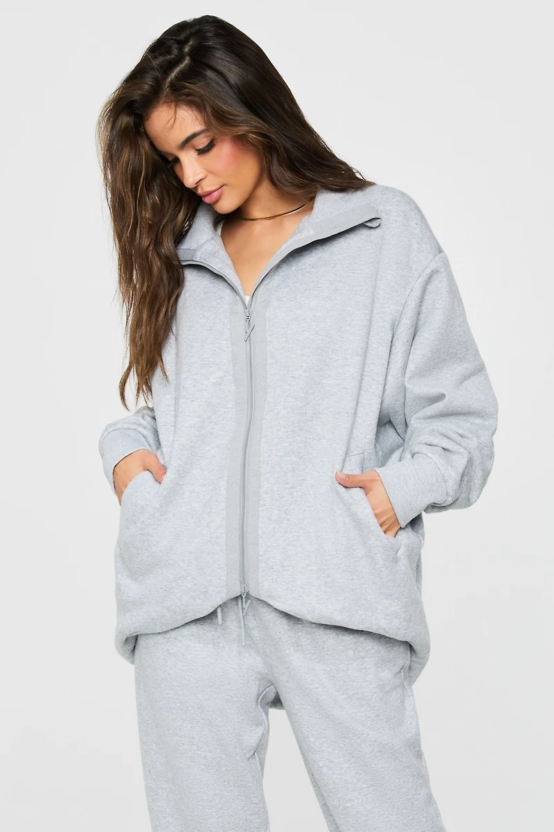 Oversized Fleece Cocoon Jacket