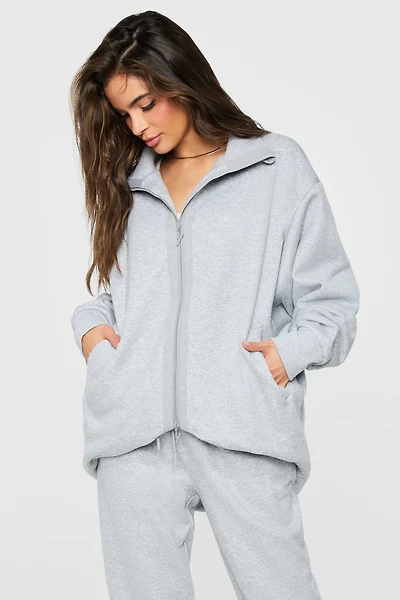 Oversized Fleece Cocoon Jacket
