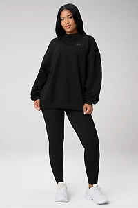 Cozy Fleece Oversized Mock Neck Sweatshirt
