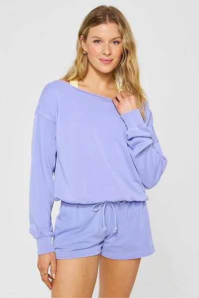 Year Round Terry Off Shoulder Sweatshirt