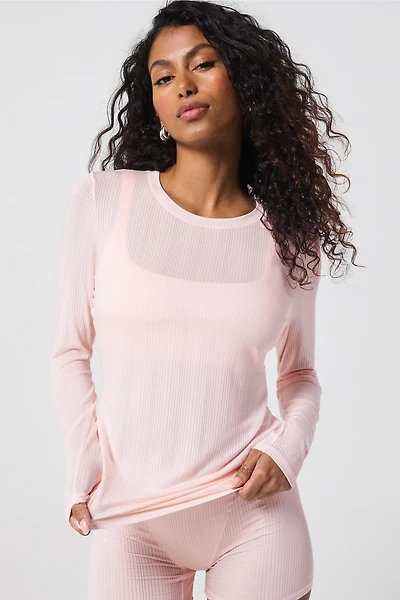 Luxe360 Rib Long-Sleeve Top