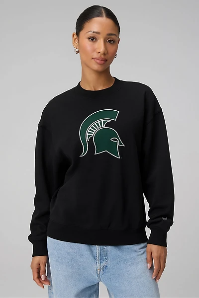 Michigan State University Cozy Fleece Crew Neck Sweatshirt