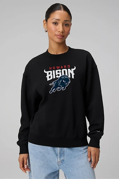 Howard University Cozy Fleece Crew Neck Sweatshirt