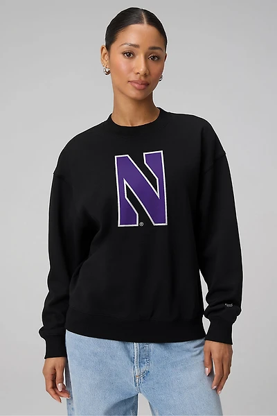 Northwestern University Cozy Fleece Crew Neck Sweatshirt