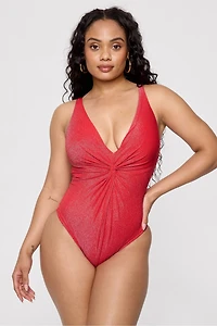Shaping Swim Luxe Twist Plunge One Piece
