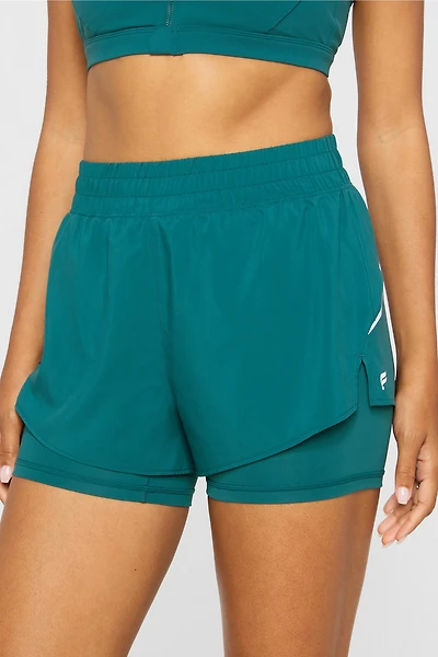 2-In-1 Reflective Run Short 2''