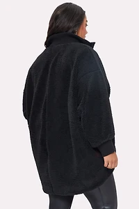 Oversized Teddy Cocoon Jacket