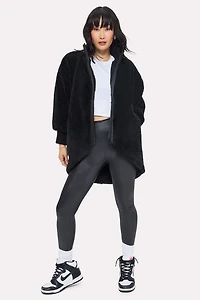 Oversized Teddy Cocoon Jacket