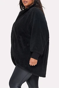 Oversized Teddy Cocoon Jacket