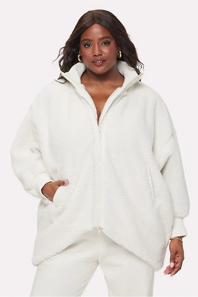 Oversized Teddy Cocoon Jacket