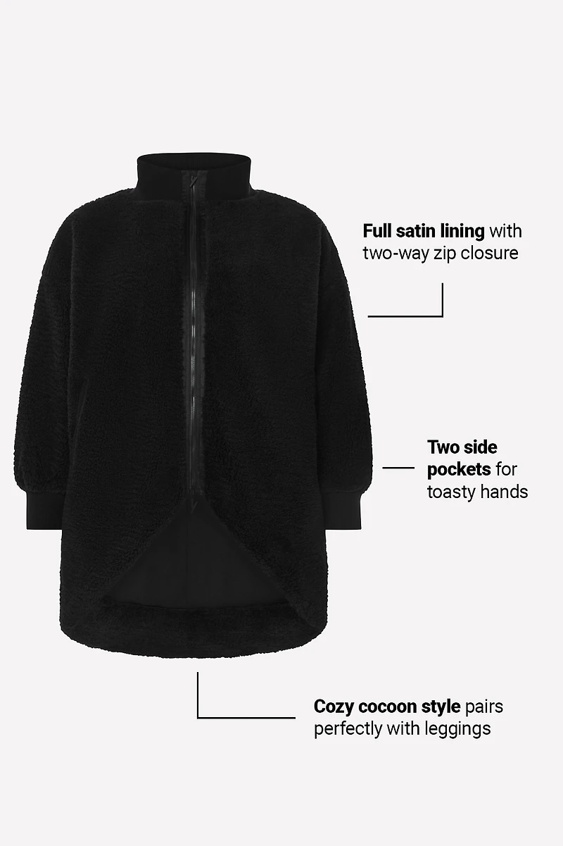 Oversized Teddy Cocoon Jacket