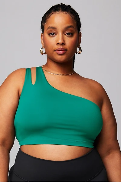 Asymmetrical Double Strap Midi Bra