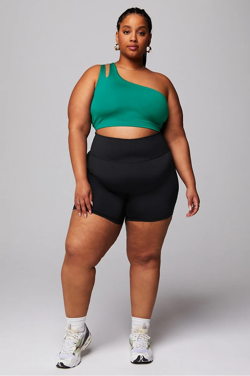 Asymmetrical Double Strap Midi Bra