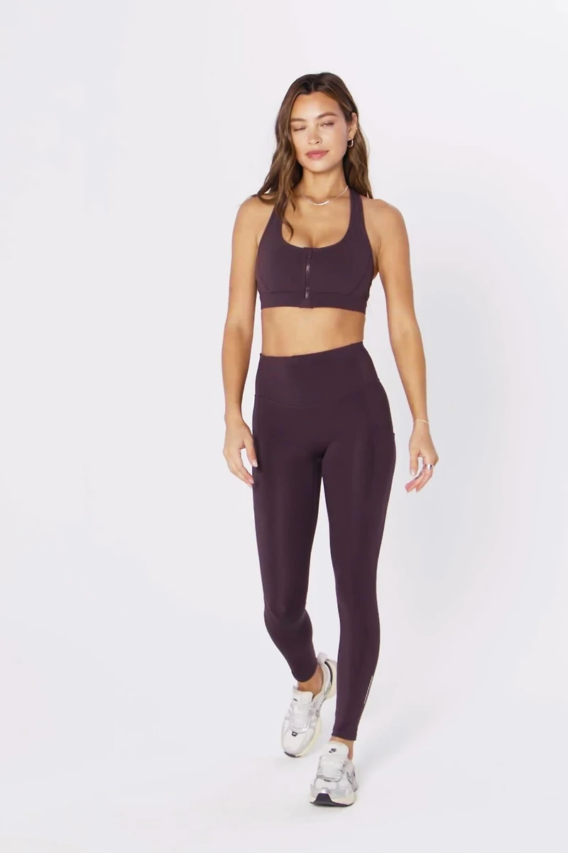 Essential Front Zip Medium Impact Sports Bra