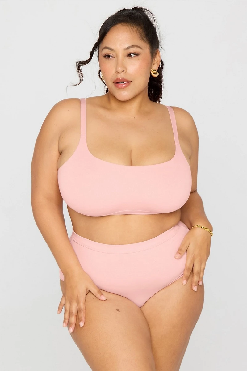Snug Cotton Scoop Bralette