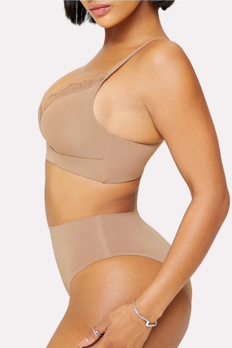 Smoothed Reality Lace Plunge Bra