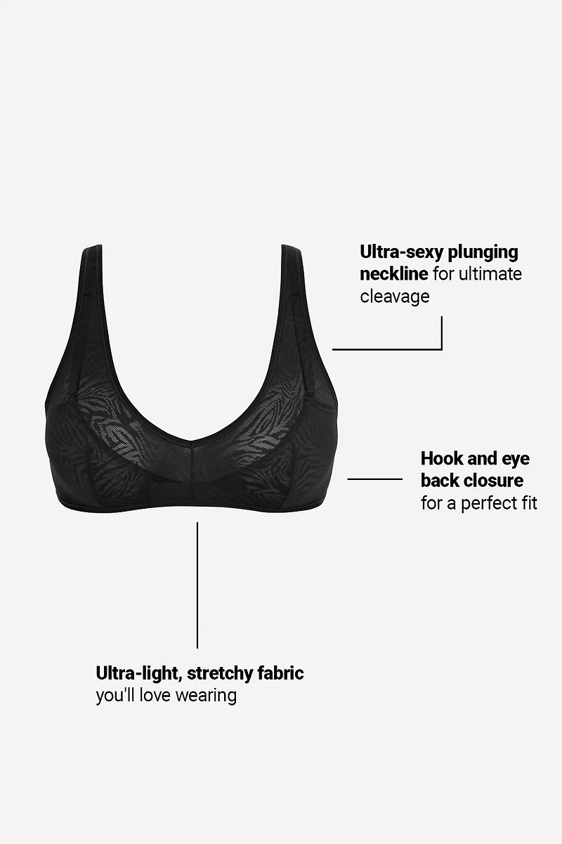 Hot Mesh Plunge Bralette