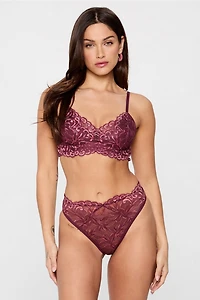 Smoothing Lace Mid Rise Brief