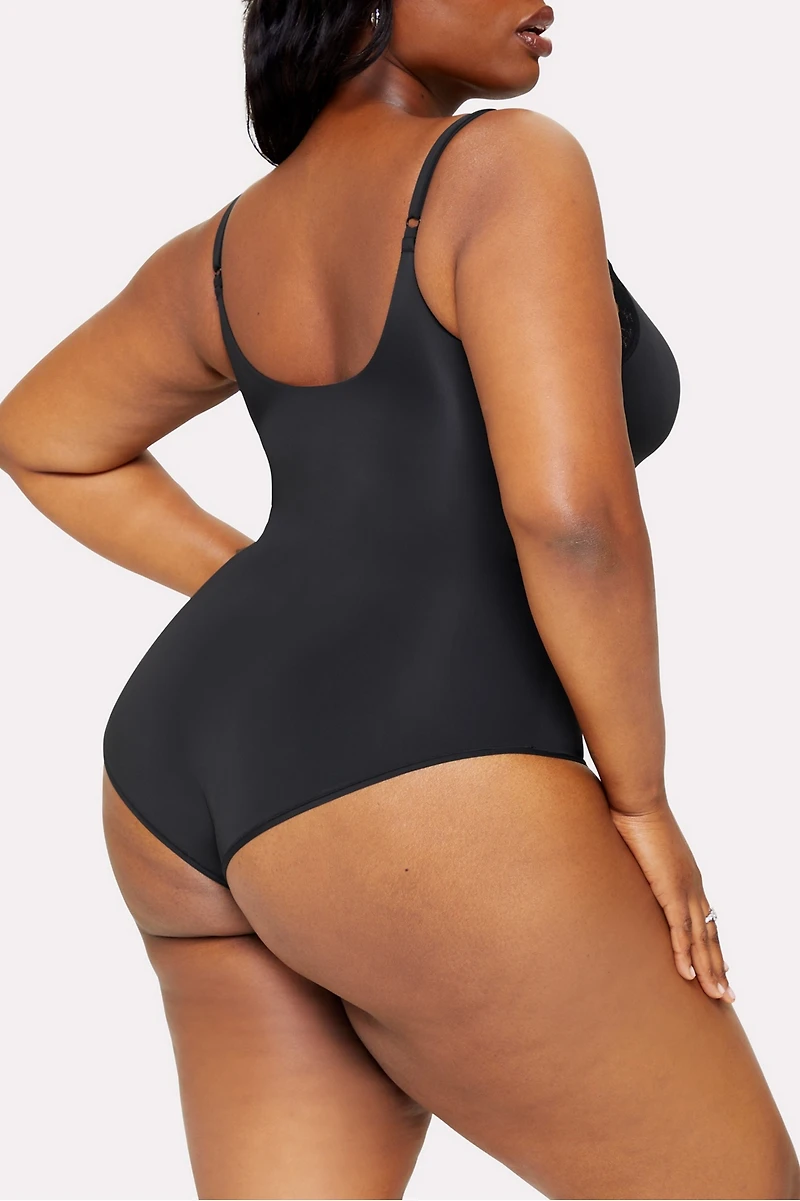 Smoothed Reality Lace Brief Bodysuit