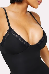 Smoothed Reality Lace Brief Bodysuit