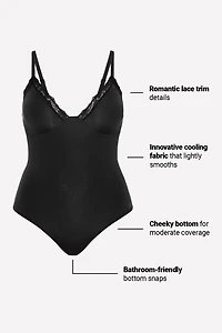 Smoothed Reality Lace Brief Bodysuit