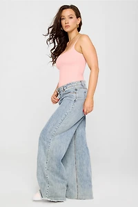 Snug Cotton Strappy Thong Bodysuit