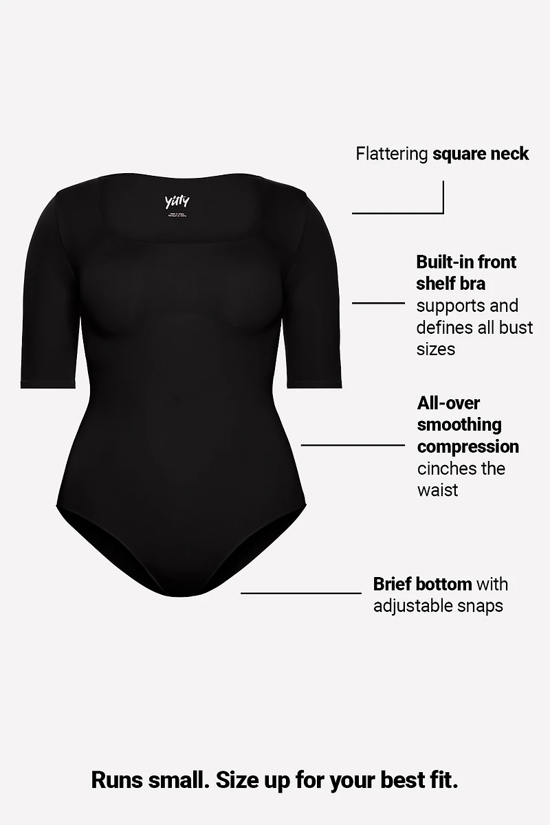 Nearly Naked Shapewear 3/4 Sleeve Bodysuit