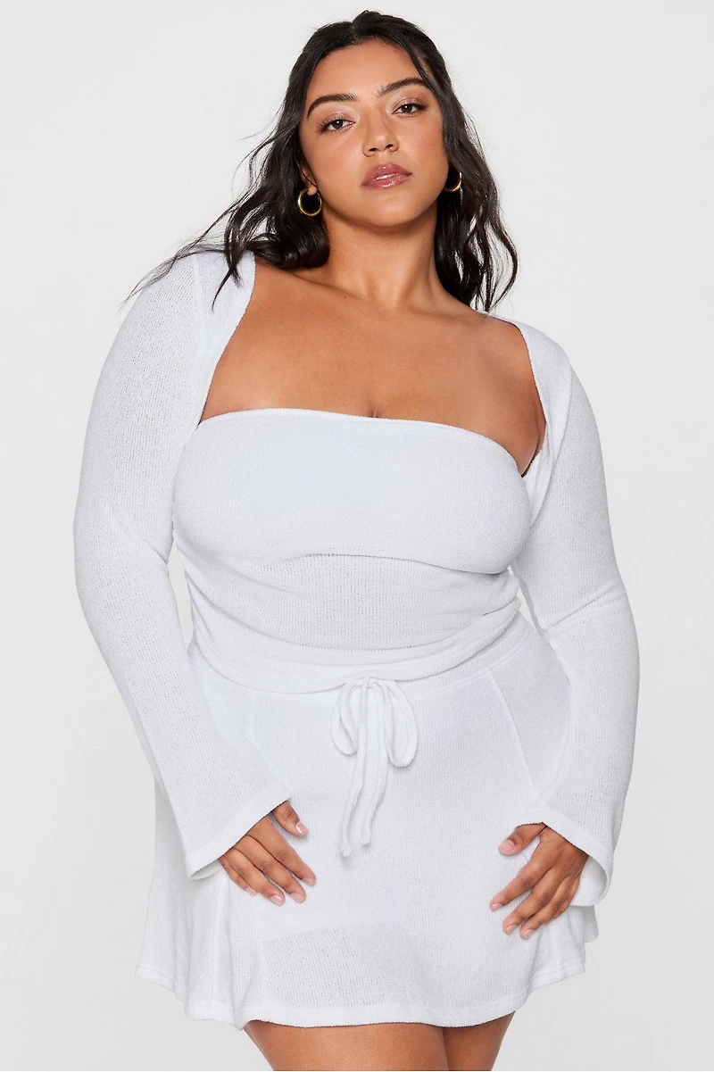 Breezy Knit Bell Sleeve Shrug