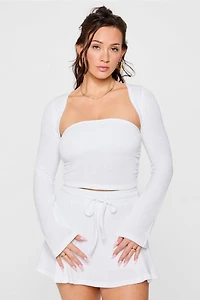 Breezy Knit Bell Sleeve Shrug