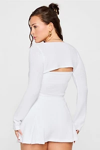 Breezy Knit Bell Sleeve Shrug
