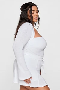 Breezy Knit Bell Sleeve Shrug