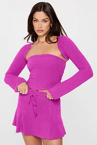 Breezy Knit Bell Sleeve Shrug
