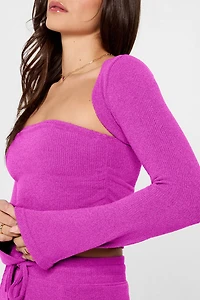 Breezy Knit Bell Sleeve Shrug