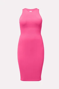 Smooth As Hell Shaping High Neck Midi Dress
