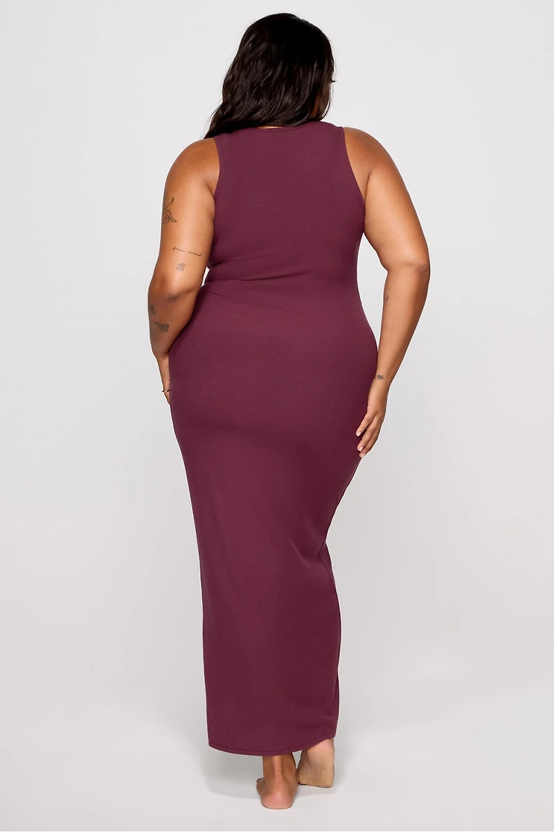 Soft Rib Sleeveless Maxi Dress
