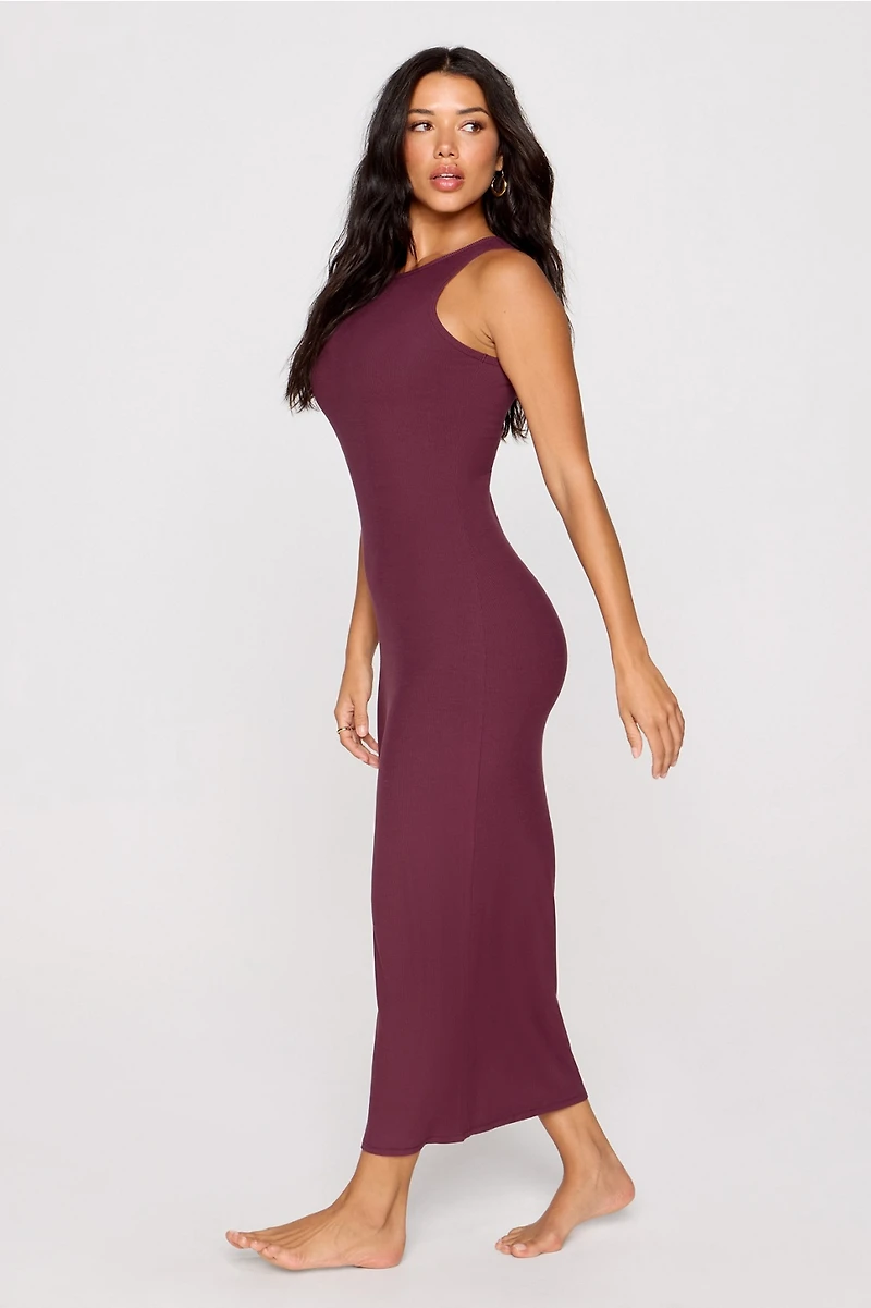 Soft Rib Sleeveless Maxi Dress
