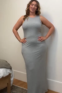 Soft Rib Sleeveless Maxi Dress