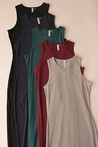 Soft Rib Sleeveless Maxi Dress